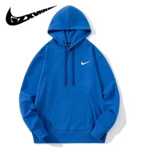 GZXVIRON Streetwear Oversized Hoodie Blue