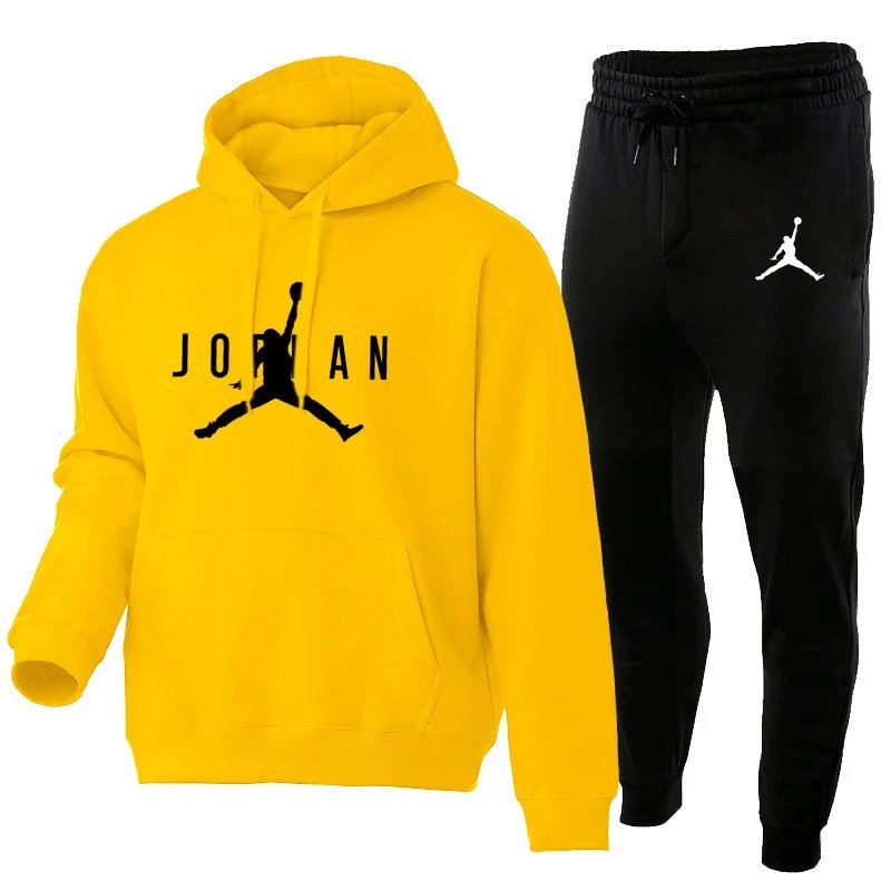 Jordan Street Hoodie Set Yellow
