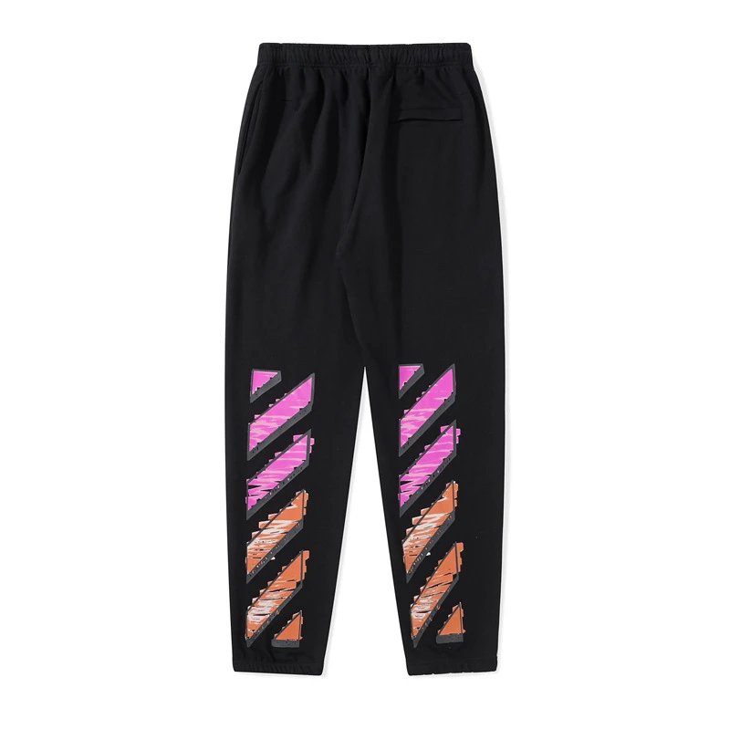 Off-White High-Street Graffiti Black Pants
