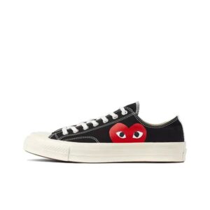 CDG PLAY Canvas Sneakers Casual Style Black