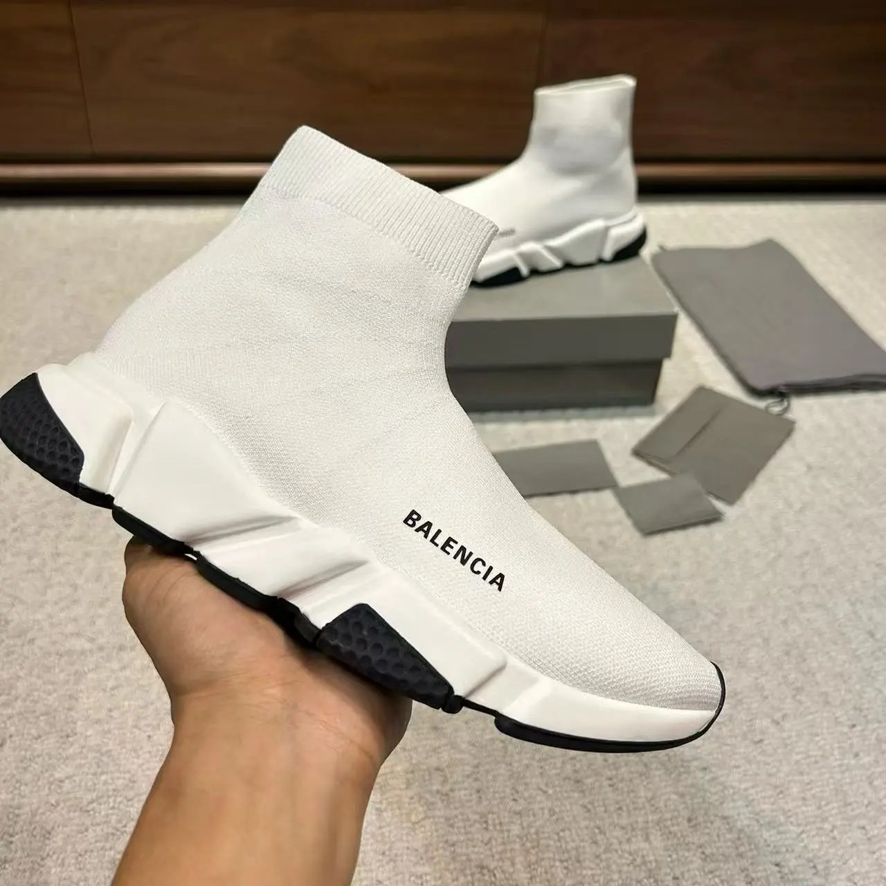 Balenciaga Sports Sock Shoes White