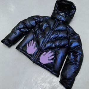 Mertra Handprint Street Down Jacket Black
