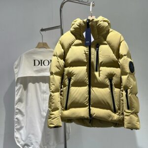 Dior Workwear-Style Down Jacket Yellow