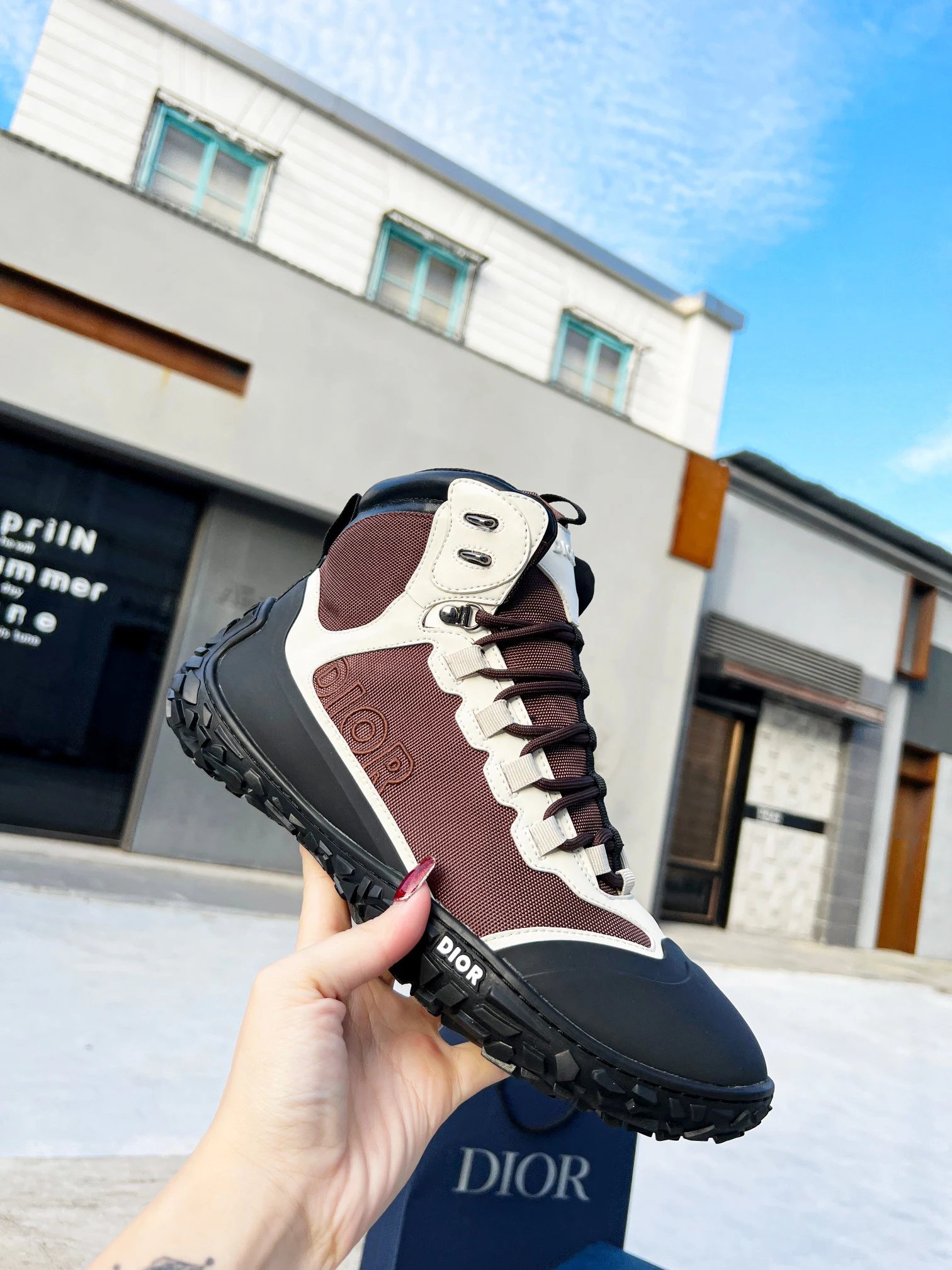 Dior Outdoor Hiking Boots Brown