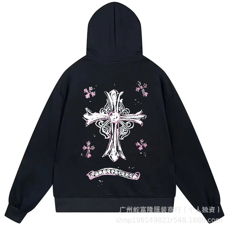 Cross Streetwear Black Hoodie Chrome Hearts
