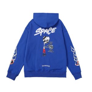SPACE Streetwear Blue Hoodie Chrome Hearts