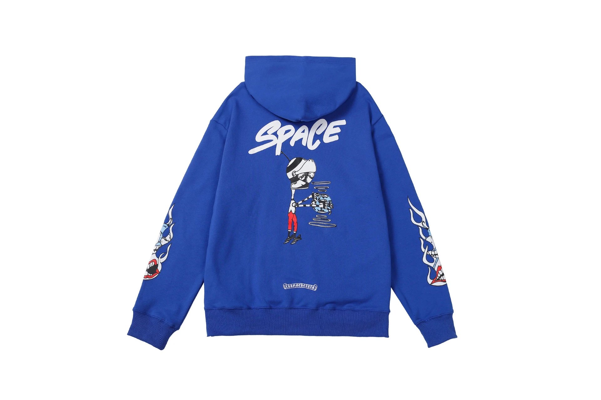 SPACE Streetwear Blue Hoodie Chrome Hearts