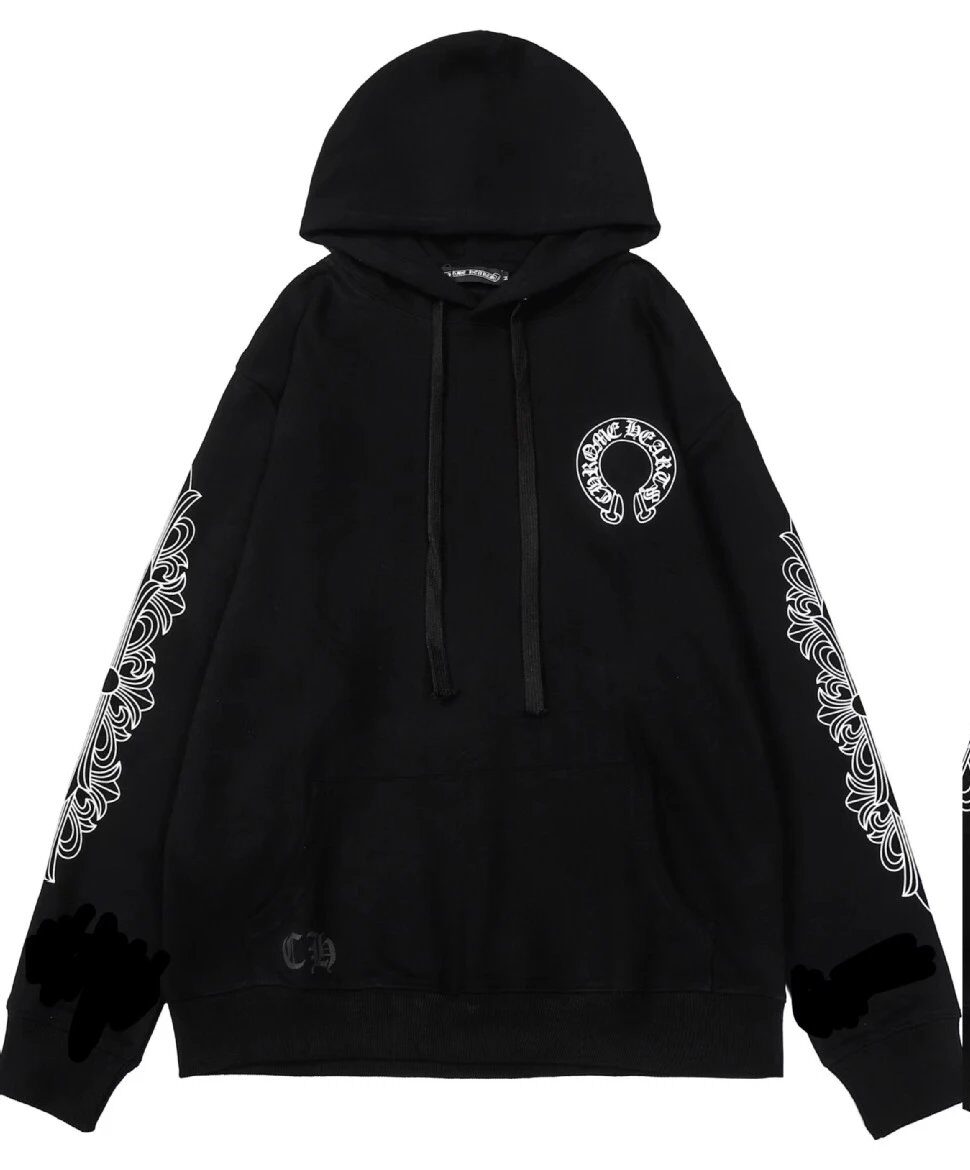 Horseshoe Streetwear Brand Black Hoodie Chrome Hearts