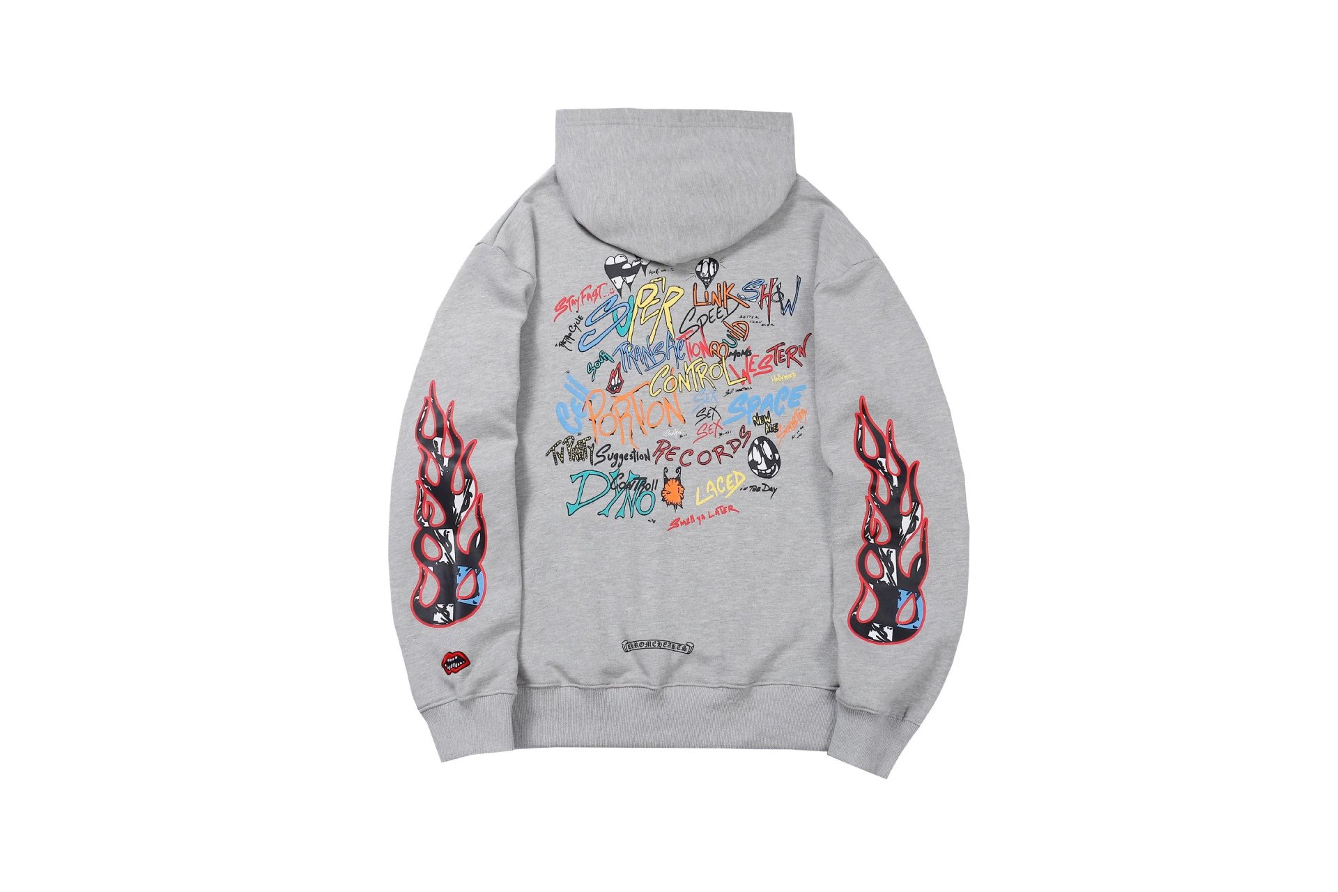 Graffiti Series Street Grey Sweatshirt Chrome Hearts
