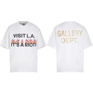 GALLERY DEPT. Flame White T-Shirt