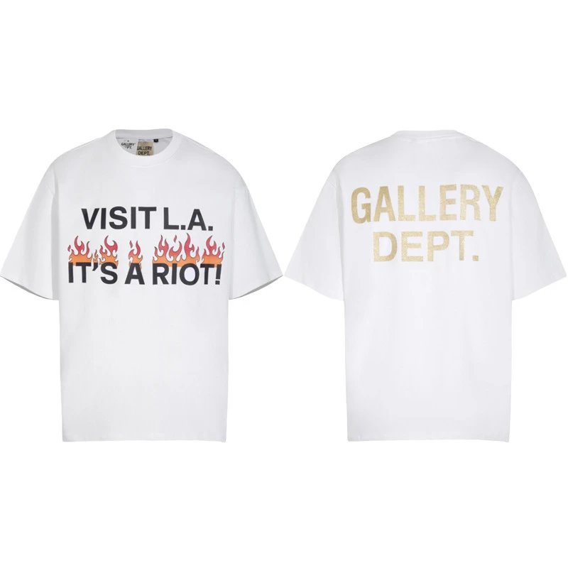 GALLERY DEPT. Flame White T-Shirt