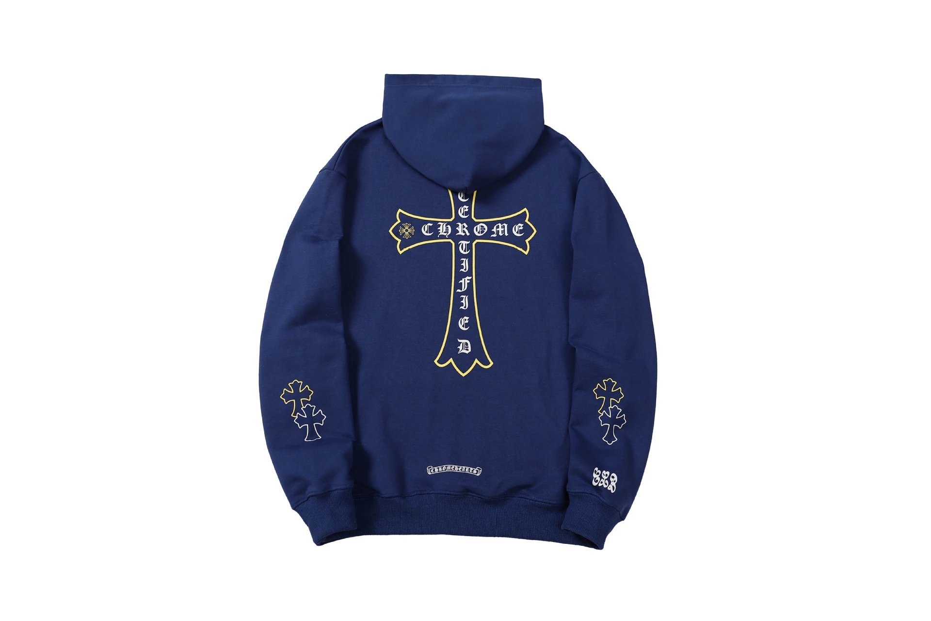 Chrome Hearts Cross Blue Hooded Sweatshirt