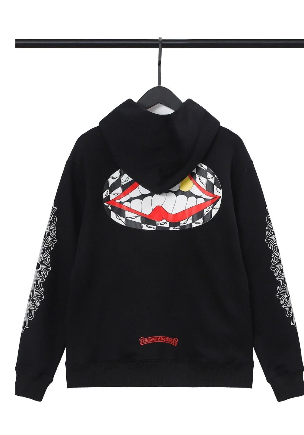 Chrome Hearts Streetwear Black Hooded Sweatshirt