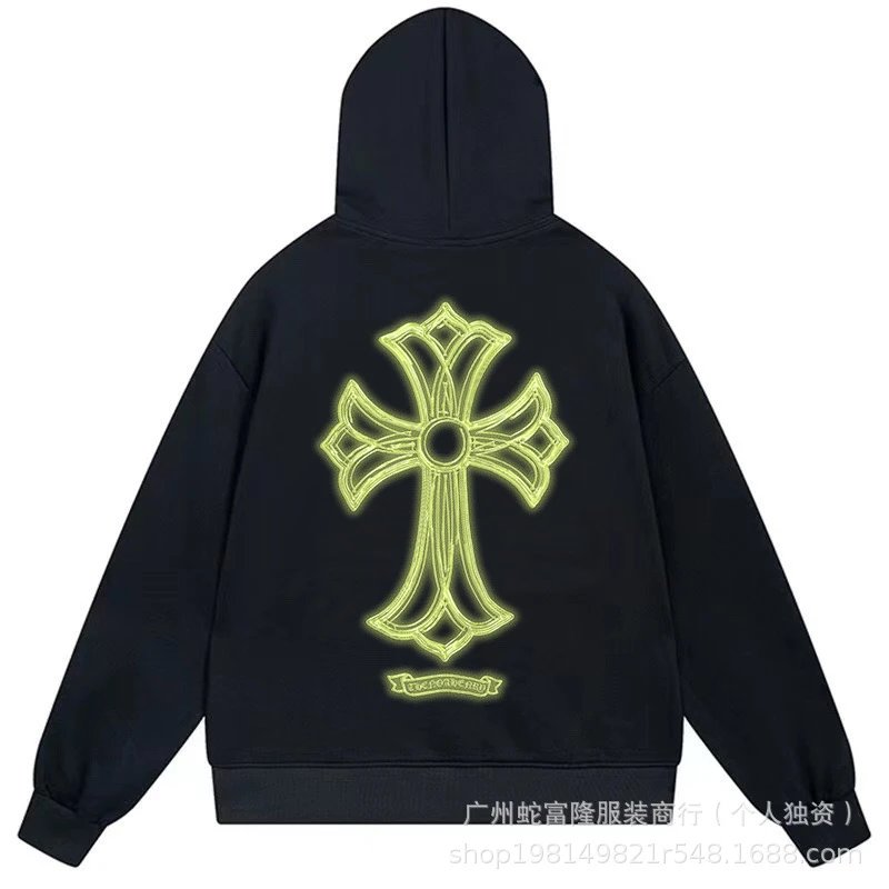 Cross Streetwear Black Hoodie Chrome Hearts
