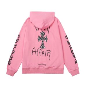 AFFAIR Streetwear Pink Hoodie Chrome Hearts