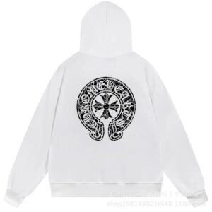Cross Streetwear White Hoodie Chrome Hearts