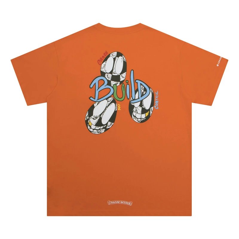 Build Trend Orange T-Shirt Chrome Hearts