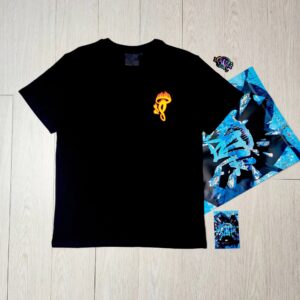Flame Street Black T-Shirt SynaWord