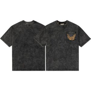 GAI.LENY Eagle Distressed Black T-Shirt
