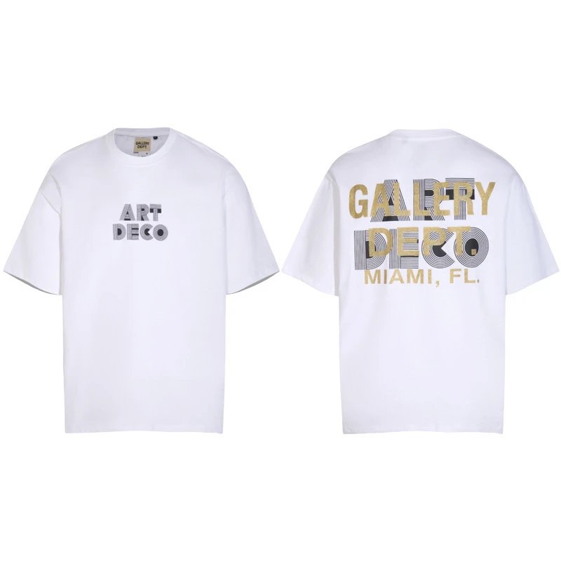 GALLERY DECO Artistic White T-Shirt