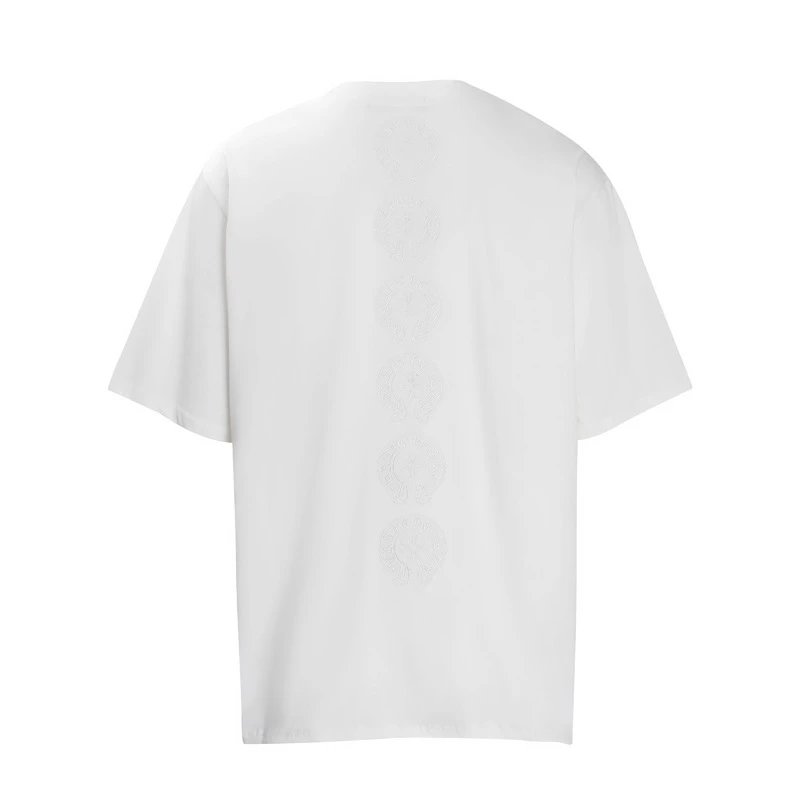 Chrome Hearts Embroidered Series Casual White T-Shirt