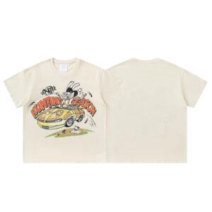 Cartoon HUNTING Off-White T-Shirt SynaWord