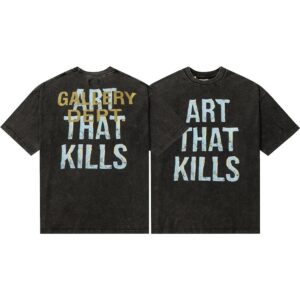 Gallery Dept. ART KILLS Washed Black Printed T-Shirt