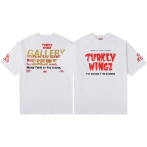 TURKEY WINGZ Trendy White T-Shirt Gallery Dept