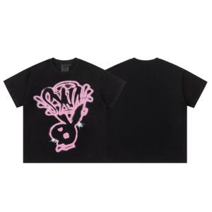 Graffiti Rabbit Graffiti Style Black T-Shirt SynaWord
