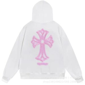 Cross Streetwear White Hoodie Chrome Hearts