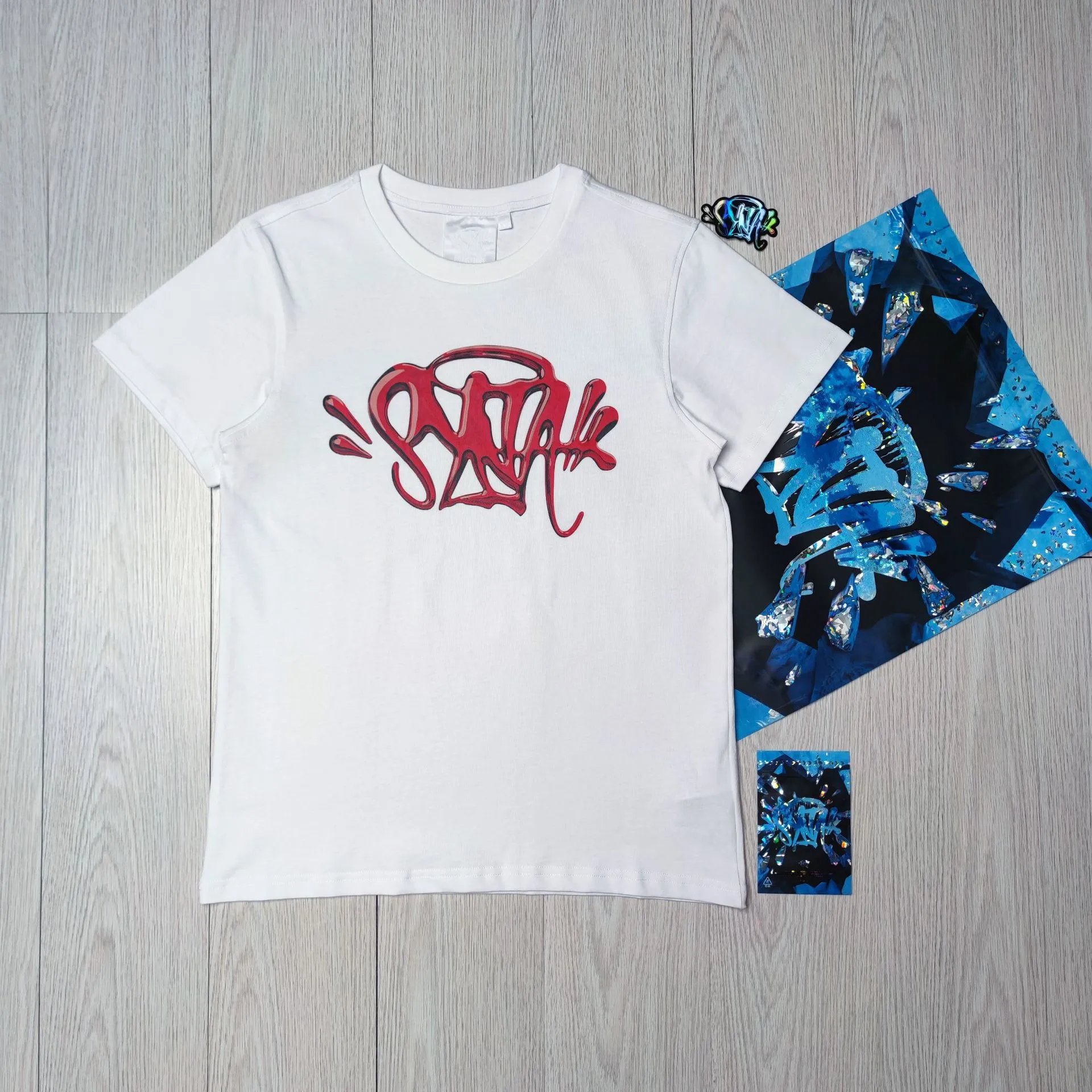 SynaWord Graffiti-Style White T-Shirt