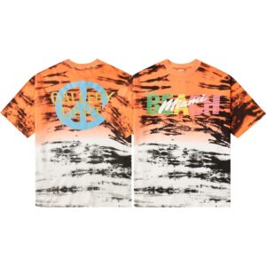 Gallery Dept Beach Tie-Dye Orange and Black T-Shirt