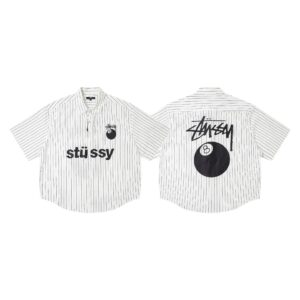Stussy Black Eight Stripe Shirt