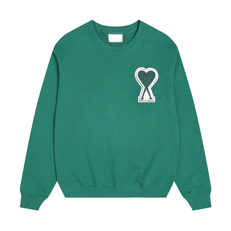 AMI Basic Casual Green Hoodie