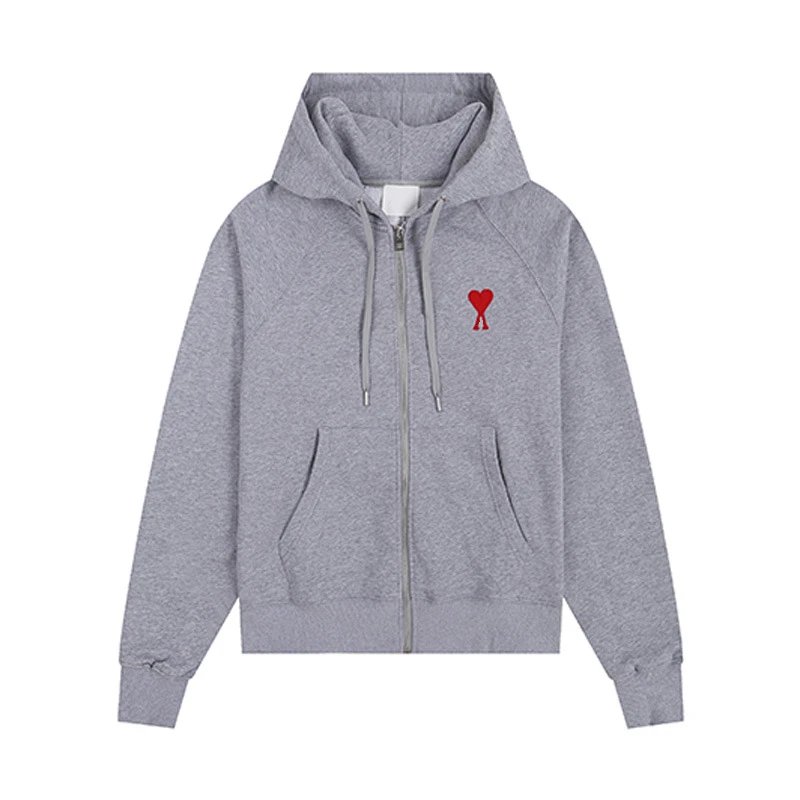 AMI Classic Hooded Gray Sweatshirt