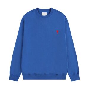 AMI Love Heart Series Casual Style Blue Hoodie