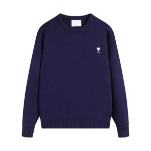 AMI Heart Collection Simple Navy Sweater