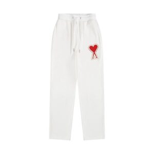 AMI Heart Series White Casual Pants