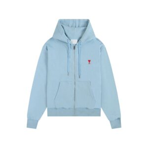 AMI Hooded Casual Light Blue Sweatshirt