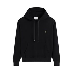 Heart Streetwear Black Hoodie AMI