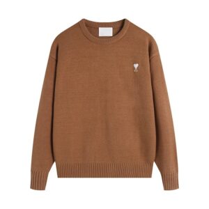 AMI Classic Oversized Brown Sweater