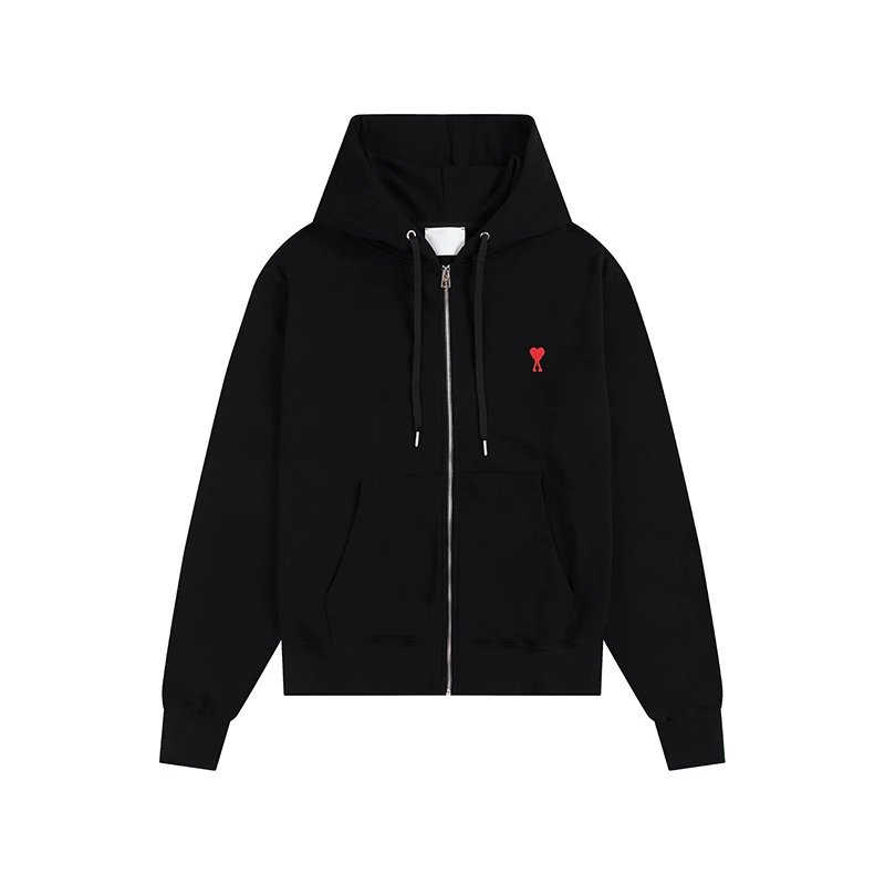 AMI Heart Hooded Black Sweatshirt