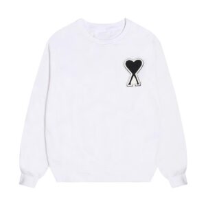 AMI Love Casual White Hoodie