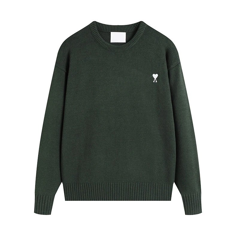AMI Classic Casual Green Sweater