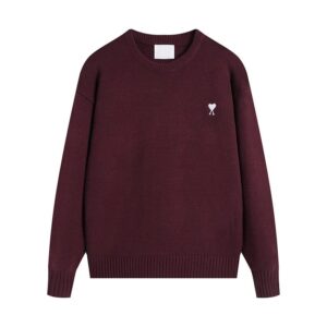 AMI Oversized Burgundy Sweater