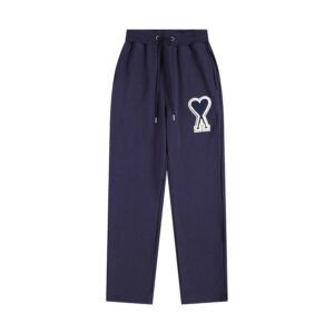AMI Heart Letter Navy Sweatpants