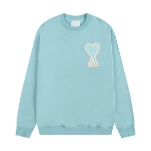AMI Heart Series Casual Light Blue Hoodie