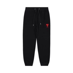 AMI Heart Black Sweatpants