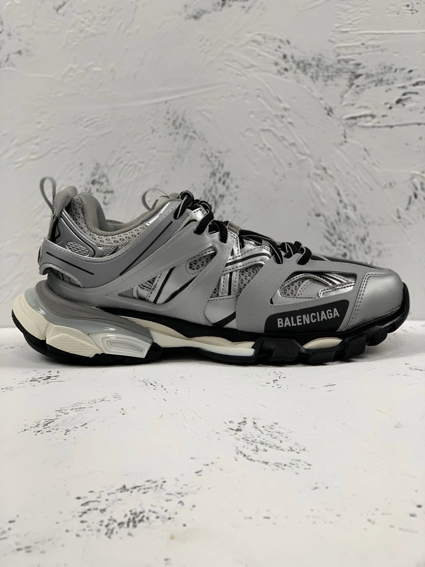 Balenciaga Track Silver Sneakers