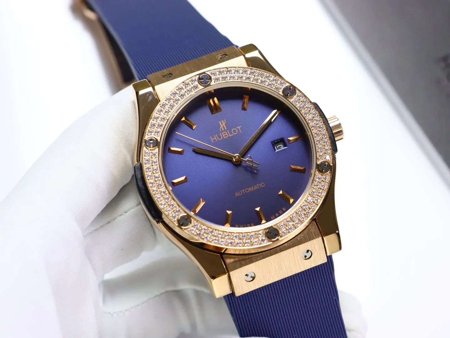 HUBLOT Diamond-Set Blue Watch